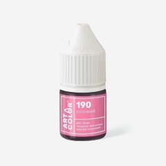Краситель пищевой гелевый водорастворимый Art Color "Pro 190 Розовый" 12 мл 190