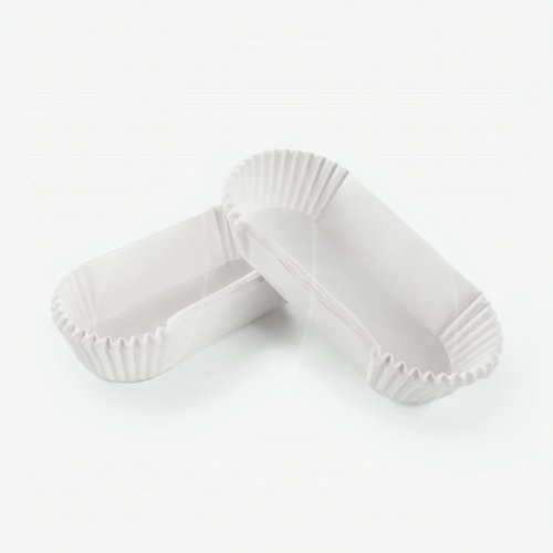 Капсула бумажная для эклера Белая 28х78 мм 60 шт 261026